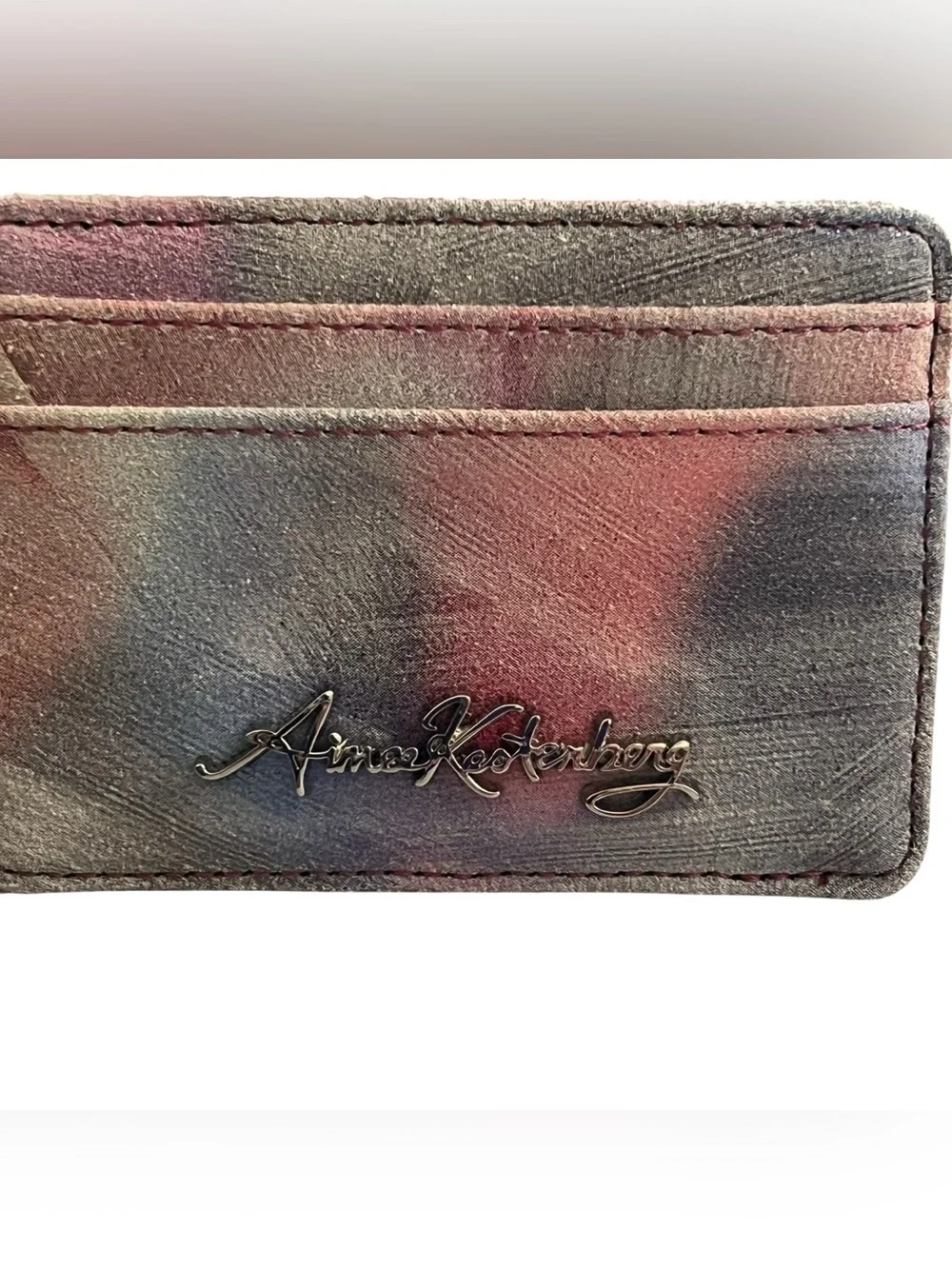 Aimee Kestenberg Multicolored‎ Suede Textured Card Case - Like New